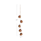 Hello Honey® 21.5" Brown Stoneware Hanging Vases on Jute Rope with Reactive Glaze